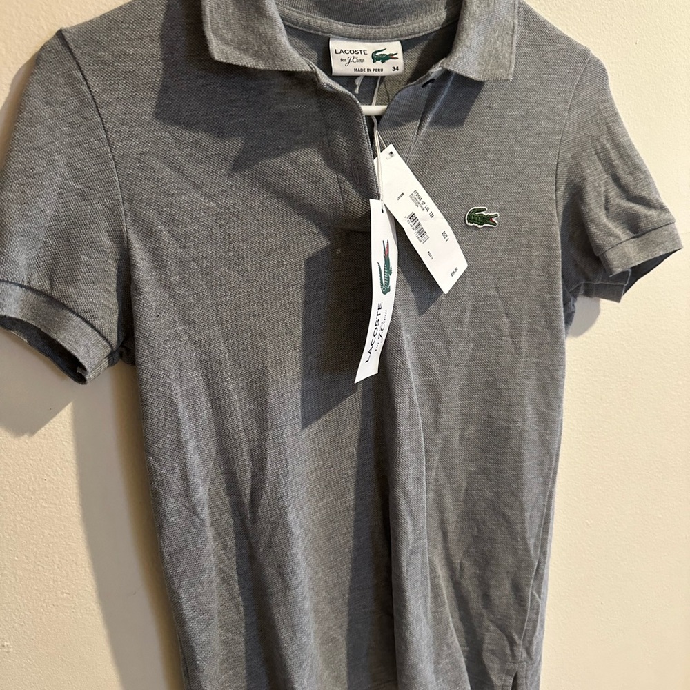 NWT Lacoste Gray Polo women’s Shirt